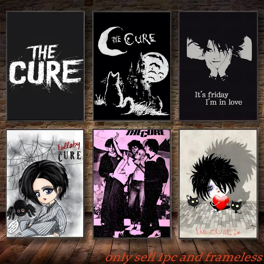 Gothic rock Music Singer T-The Cure Band Poster Poster painting with prints Home bedroom living room decoration gift