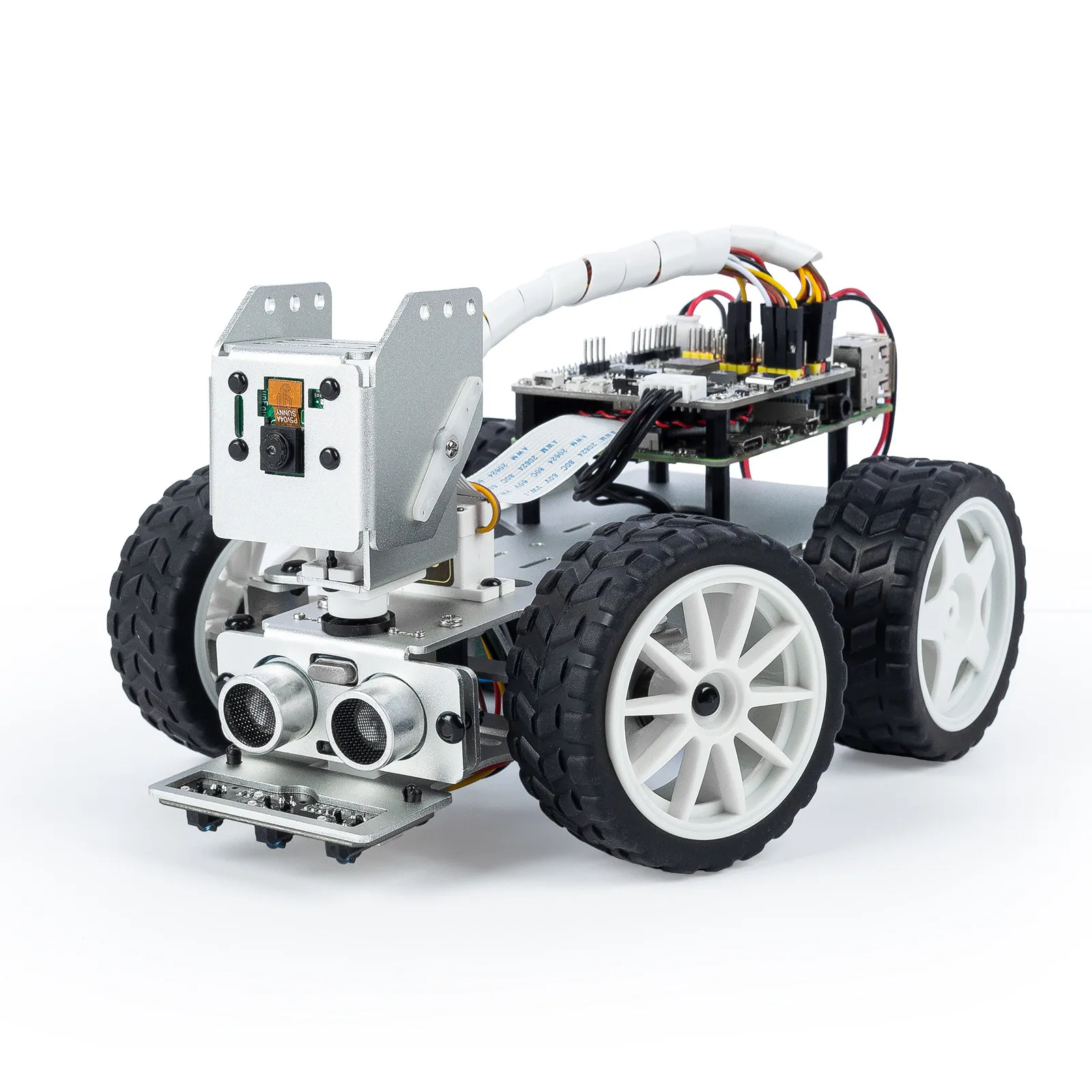 Raspberry Pi 5/4 AI Car, AI Self-Driving, Video Gimbal Programming Robot