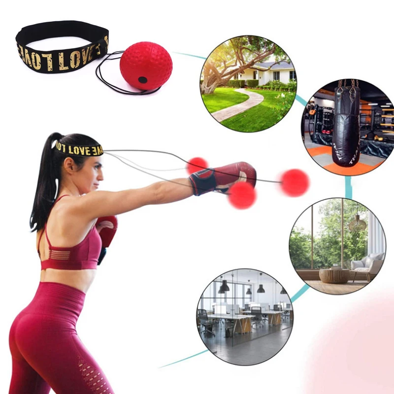 Head-Mounted Speed Ball para Boxe, Reflex Ball, Fight Training, Exercício de velocidade, Reflective Ball, Fitness Equipment