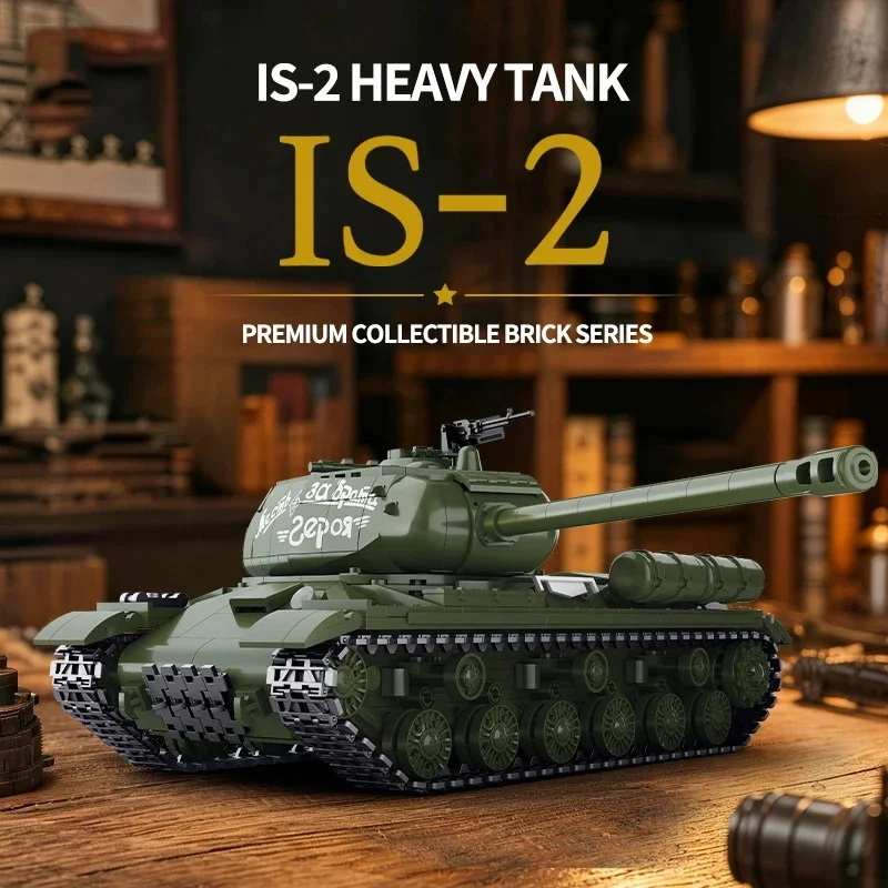set-de-bloques-de-construccion-del-tanque-pesado-sovietico-is-2-1485-piezas-modelo-de-vehiculo-blindado-militar-ladrillos-militares-coleccionables-tk8007