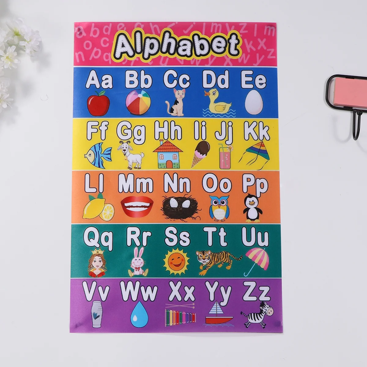 

2pcs Early Educational Alphabet Mathematics Children Kids Wall Chart Poster Office School Education (30x45cm)