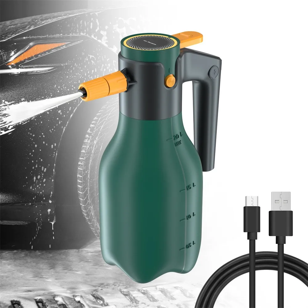 

2L Electric Car Wash Spray Bottle Foam Wash Sprayer Auto Can Foam Pump Car Clean Washer Sprayer Pressure Window Spray Nozzl