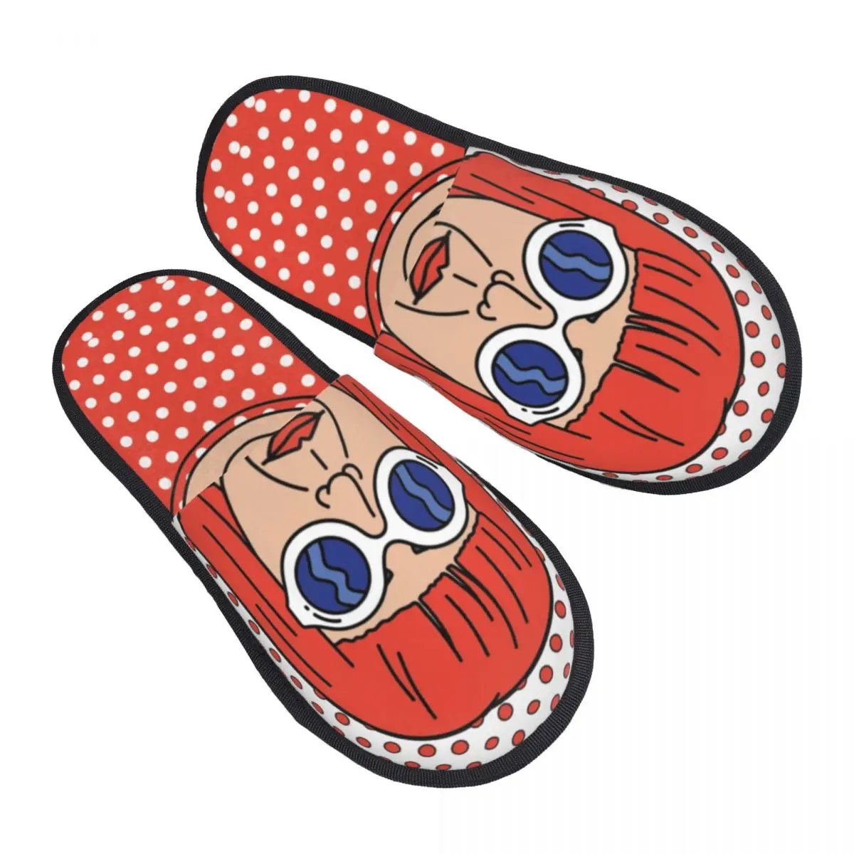 

Print Women Yayoi Kusama Beautiful House Slippers Soft Warm Abstract Art Dots Memory Foam Fluffy Slipper Indoor Outdoor Shoes