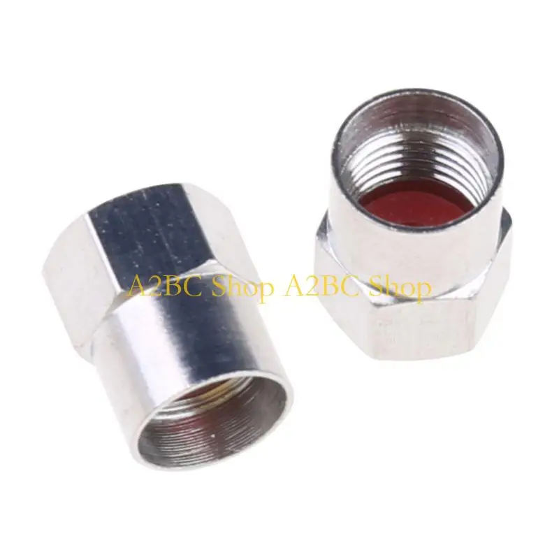 A2BC 2Pcs/Set Chrome Car Auto TPMS for Valve Stem Cap N2 Nitrogen Tire Insert Cover