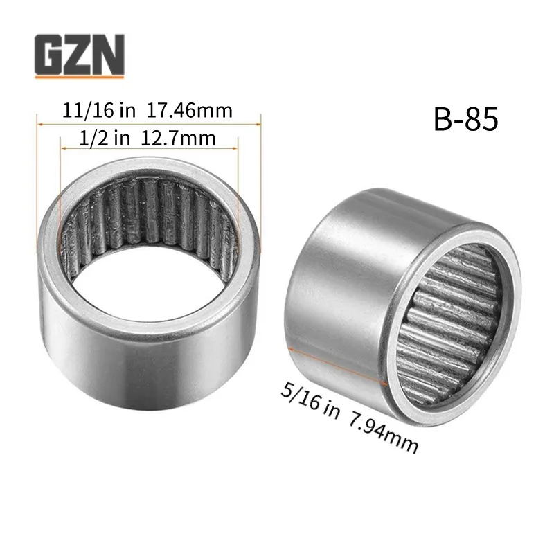 

2PCS Inch Full Needle Roller Bearing B-85 B-86 B-87 BH-88 B-810 B-812 Inner Diameter 1/2 Inch 12.7 Mm Outer Diameter 11/16 Inch