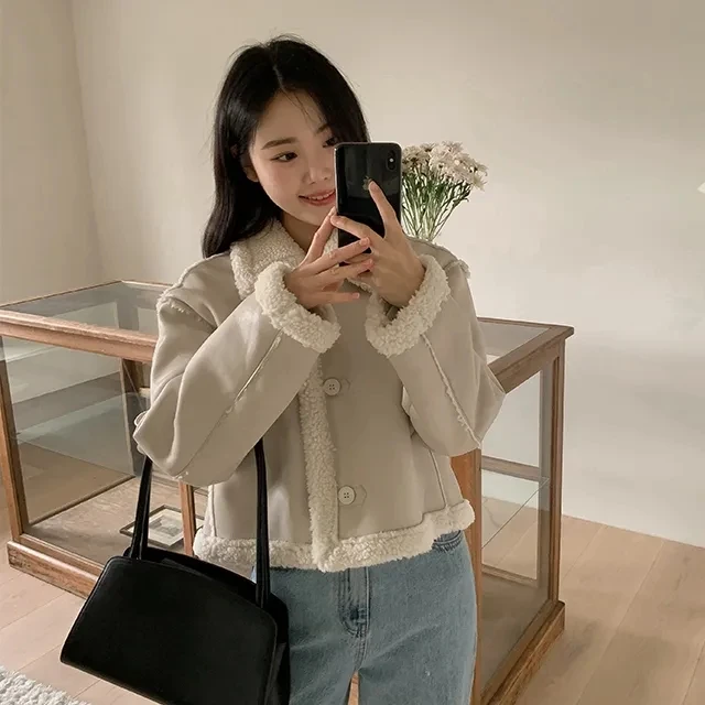 レディース オルト ラム ベルベット ファー＆レザー インテイテッド ジャエット スリ エレ ファイオナブル ウィメンズ 春シーズン アウターウェア