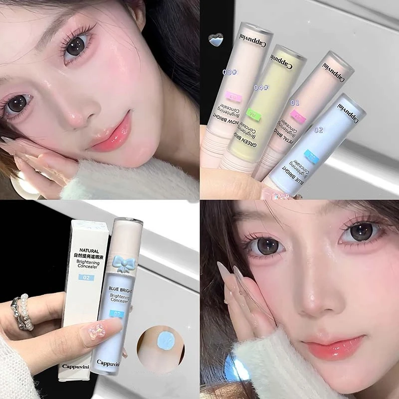 Base líquida iluminadora de alto brilho, corretivo em bastão, hidratante duradouro, contorno facial, cobertura completa, modificação do tom da pele, maquiagem