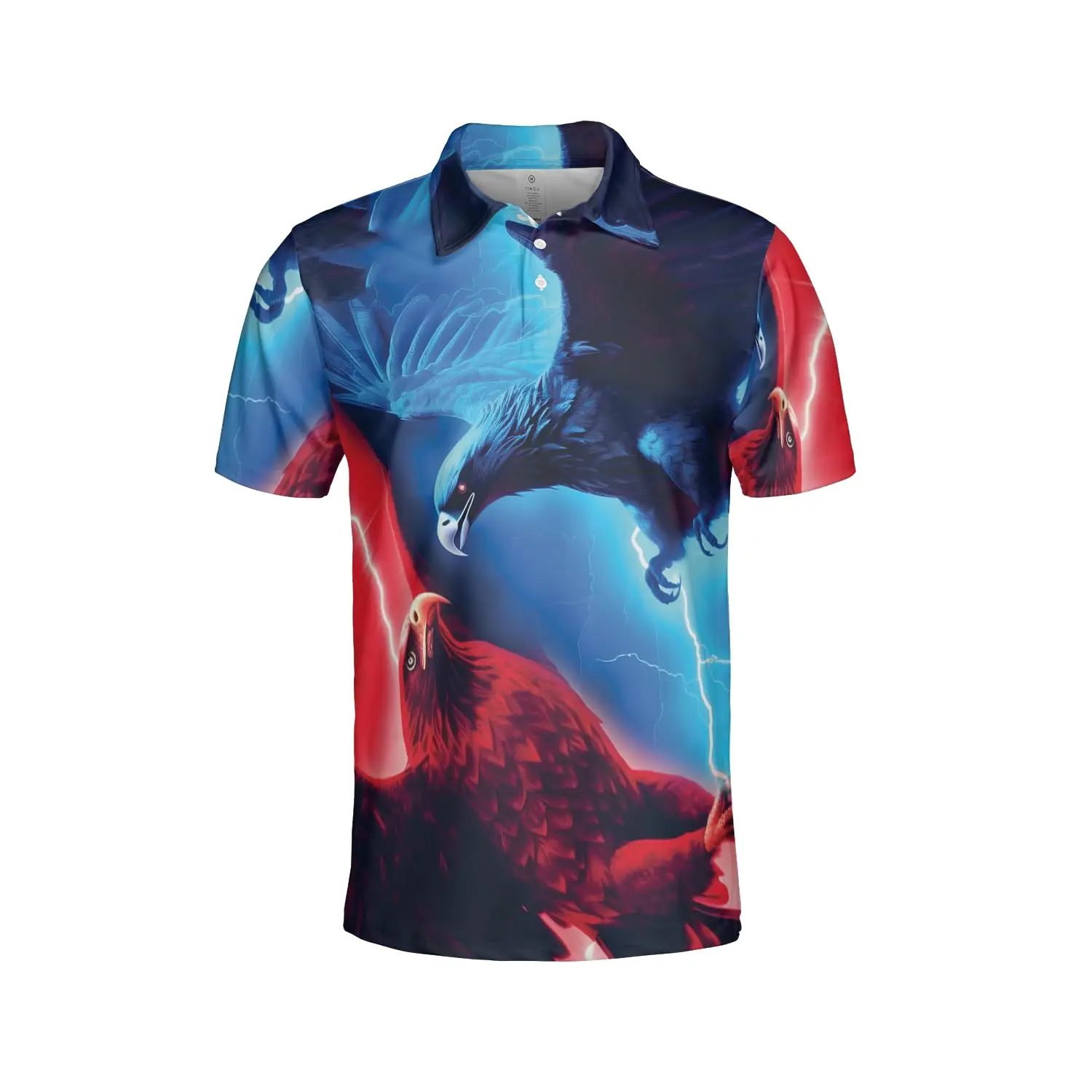 Eagle Printing Men's Polo Shirts Short Sleeve Tops 3d Printed Tee Male Casual Clothing Summer Lapel Tops Graphic T-shirts