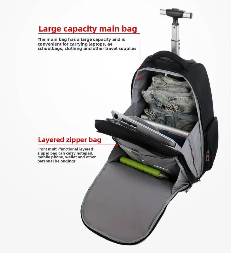 Travel rolling luggage backpack women carry on hand Luggage trolley bag travel Trolley backpack Bags on wheels Trolley Suitcase