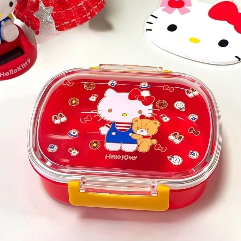 

Kawaii Hello Kitty Sanrio Children Cute Cartoon Bento Box Students School Office Worker Lunch Box Birthday Gift for Kids