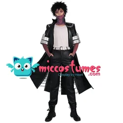 MICCOSTUMES Men's Full Set Dabi Cosplay Costume Jacket Shirt Pants Belt Halloween Cosplay Costumes