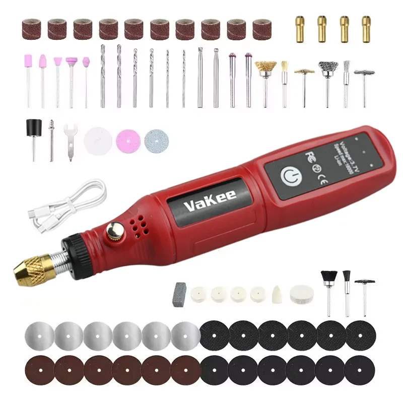 Vakee Elektrisches Rotationswerkzeug-Set, dreistufig einstellbar, für Heimwerkerarbeiten, Schleifen, Schneiden, Schmuckgravur und Polieren. – Detail 9