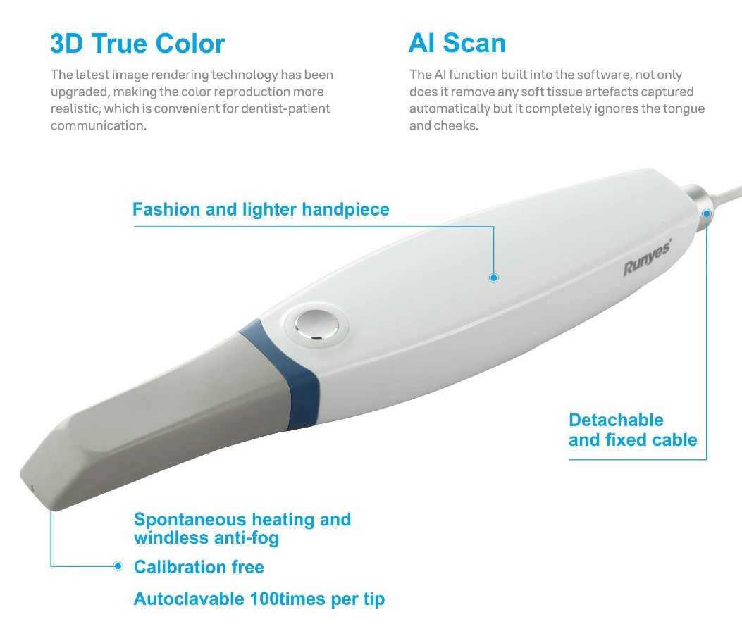 CE Approved Dental 3DS V3 Pro Intraoral Scanner IOS-11 with Free Software free software in Multiple Languages for Orthodontics