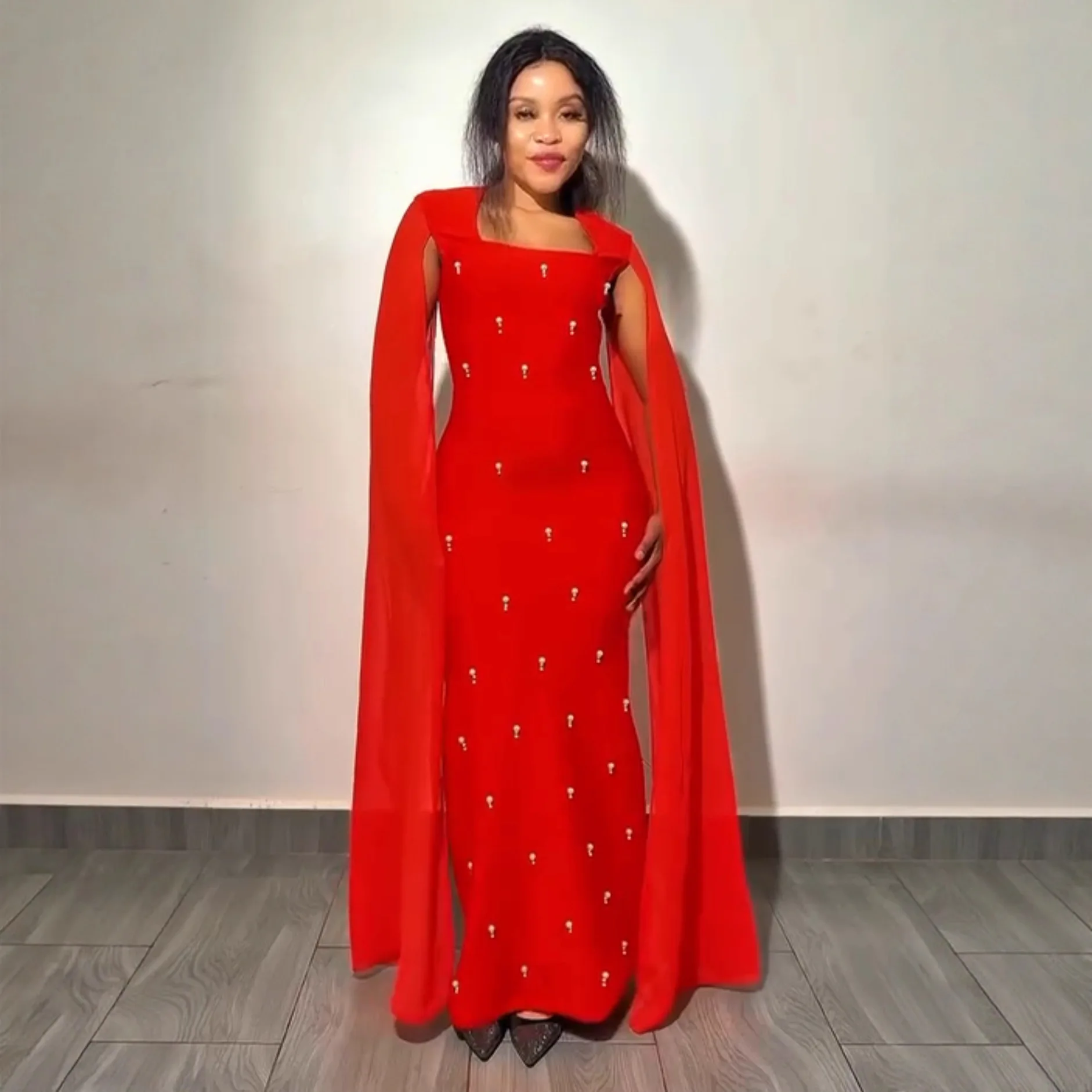 

Dashiki африканские вечерние платья для женщин, осенние элегантные африканские однотонные длинные платья макси, платье Анкары 2025