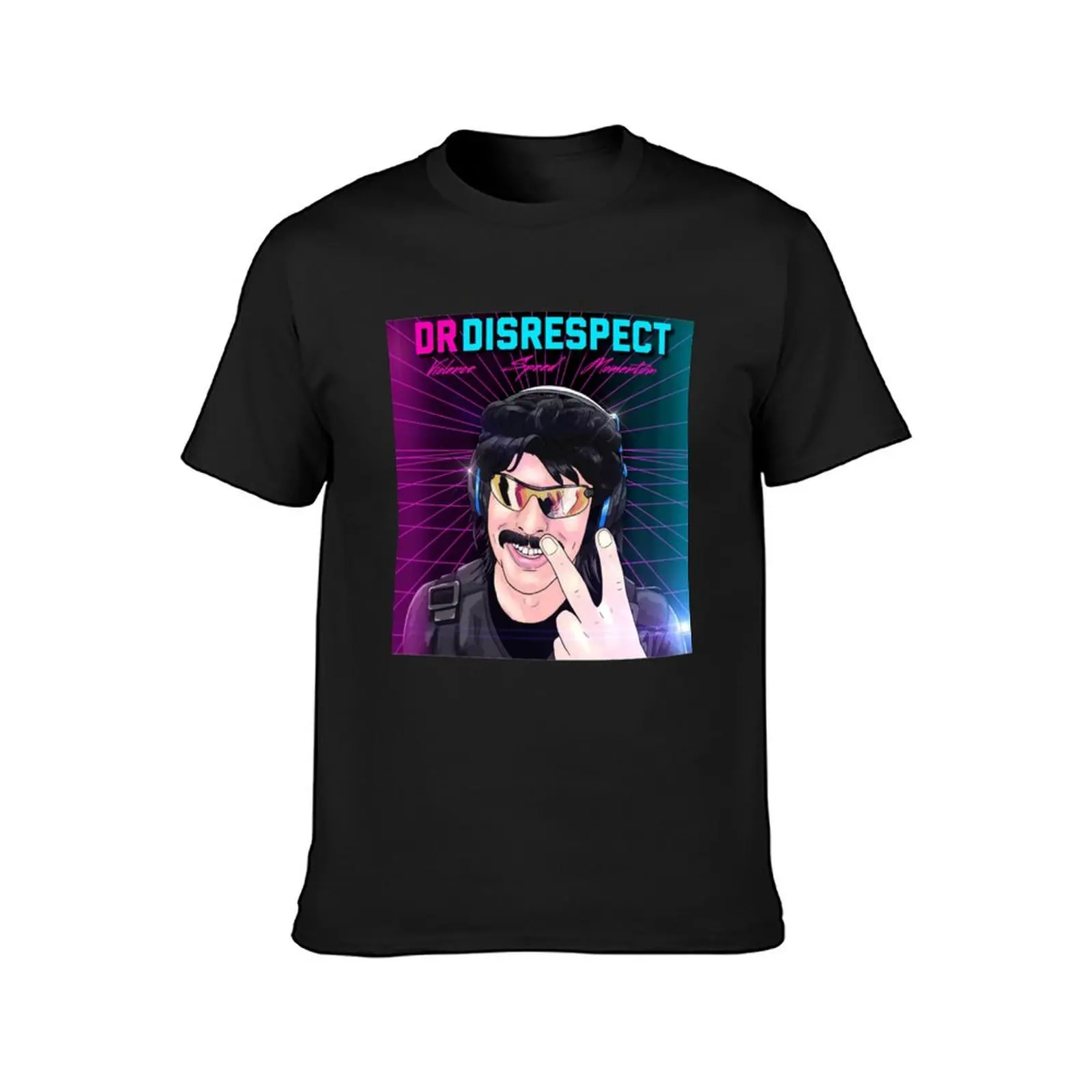 dr disrespect T-Shirt vintage quick drying heavy weight t shirts for men