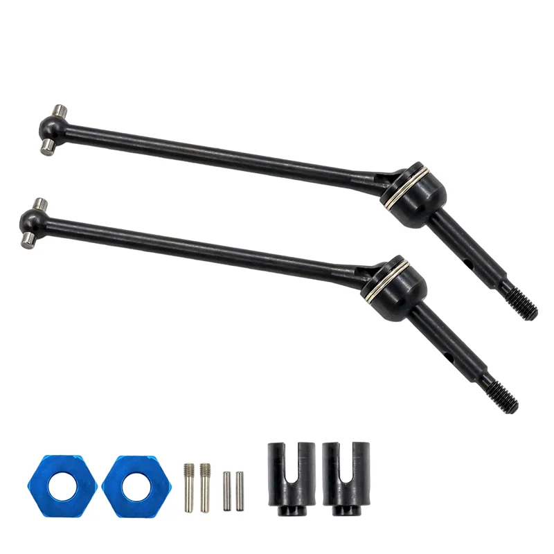 BAAA-4PCs Dog Bone CVD Drive Shaft Steel Dogbone dla TRX1/10 Slash 4X4 Rustler 2WD Huanqi 727 1: 10 RC Car Upgrade Parts