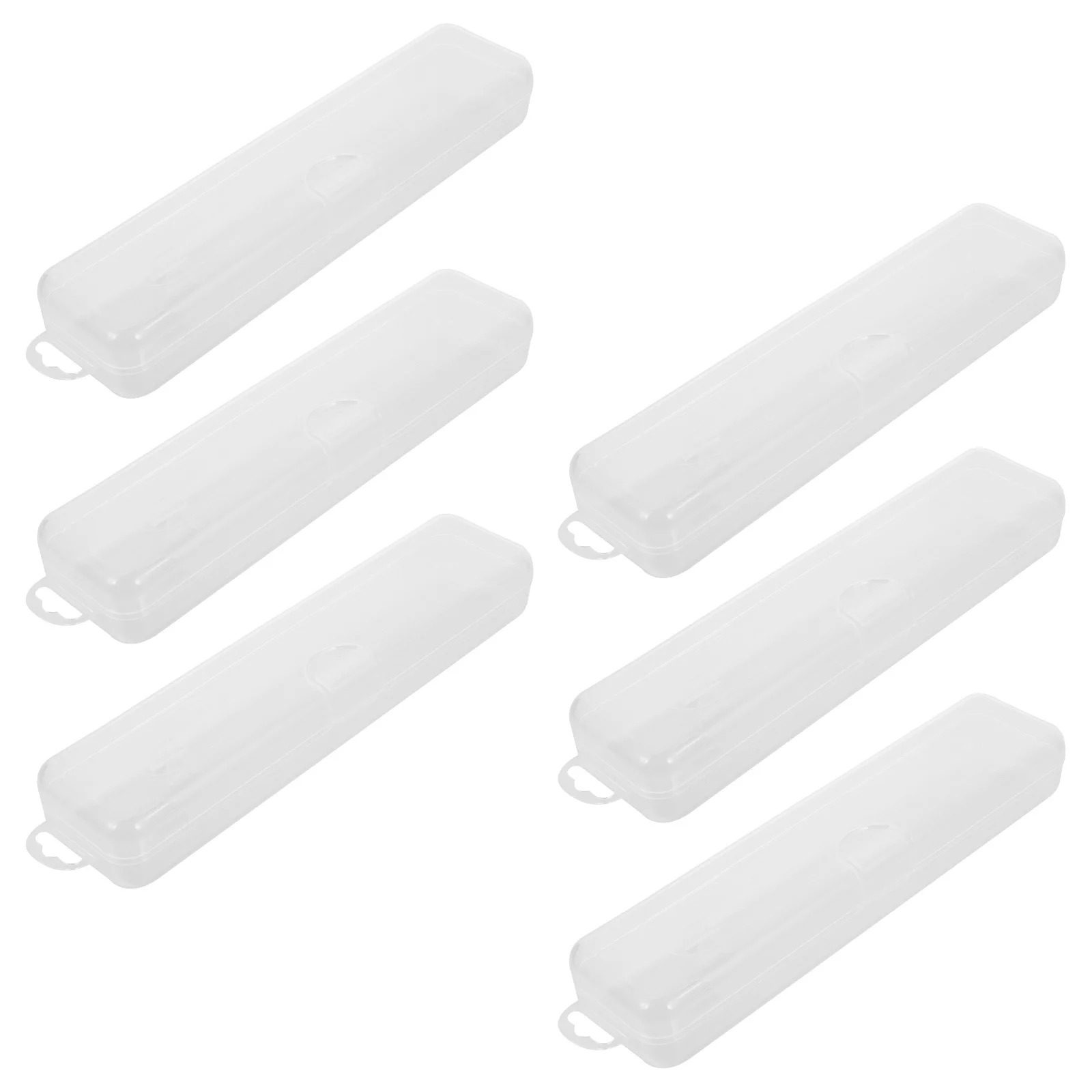 5 pçs caixa de talheres de plástico portátil casos de escova de dentes de viagem suportes capas protetoras compactas para uso ao ar livre