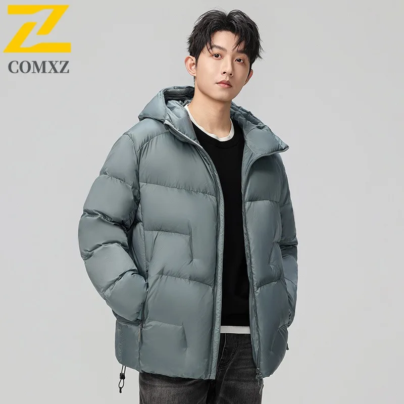 سترة COMXZ Premium 2025 للرجال بقلنسوة للمشي لمسافات طويلة والسفر سترة مريحة عصرية للخروج ملابس خارجية شتوية مقاومة للبرد #2
