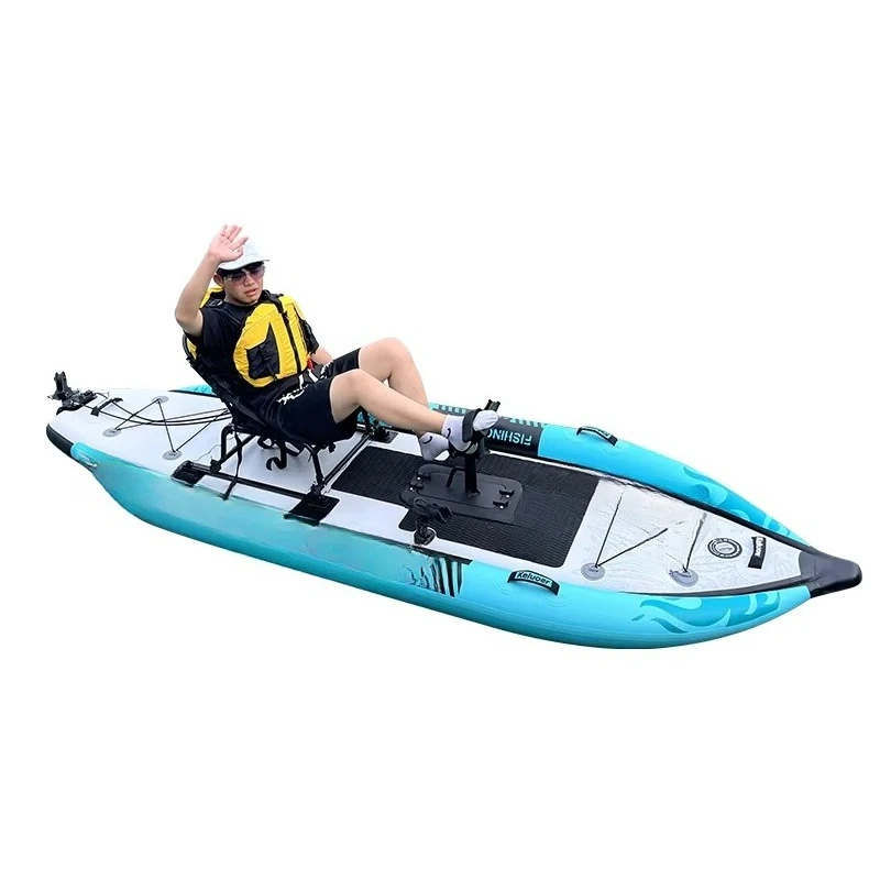 

Factory Drop Stitch Ocean Inflatable Kayak 1 Person Sport Drop Stitch Fishing Pedal Fishing Kayak