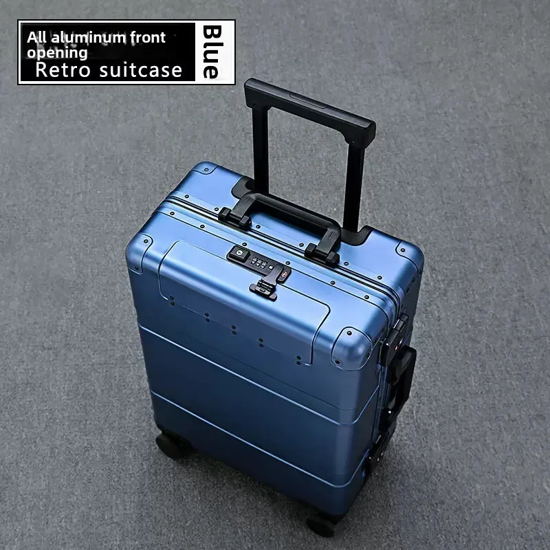 KLQDZMS Handgepäck-Reisetasche, 20 Zoll, Boarding-Box aus Aluminium-Magnesium-Legierung, 28 Zoll, hochwertiger Koffer mit großem Fassungsvermögen