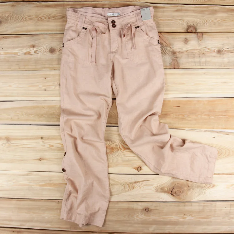 

Женские свободные брюки с широкими штанинами: универсальные, летние, прохладные, тонкие, повседневные, из хлопка и льна, длинные, больших размеров, очень выгодное предложение.