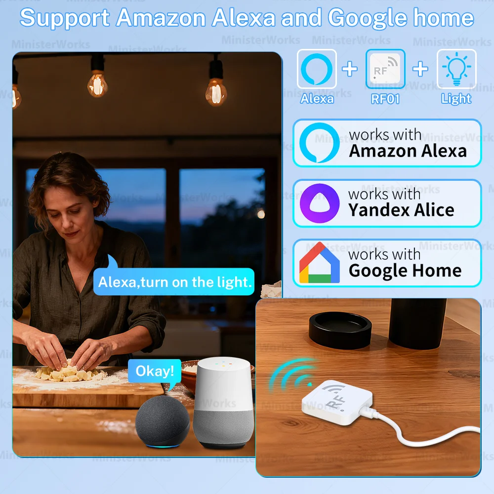 Tuya Smart WiFi Funkfernbedienung RF-Klon- und Kopier-Fernbedienung App-Fernbedienung Geeignet für Fernseher und Klimaanlagen – Detail 8