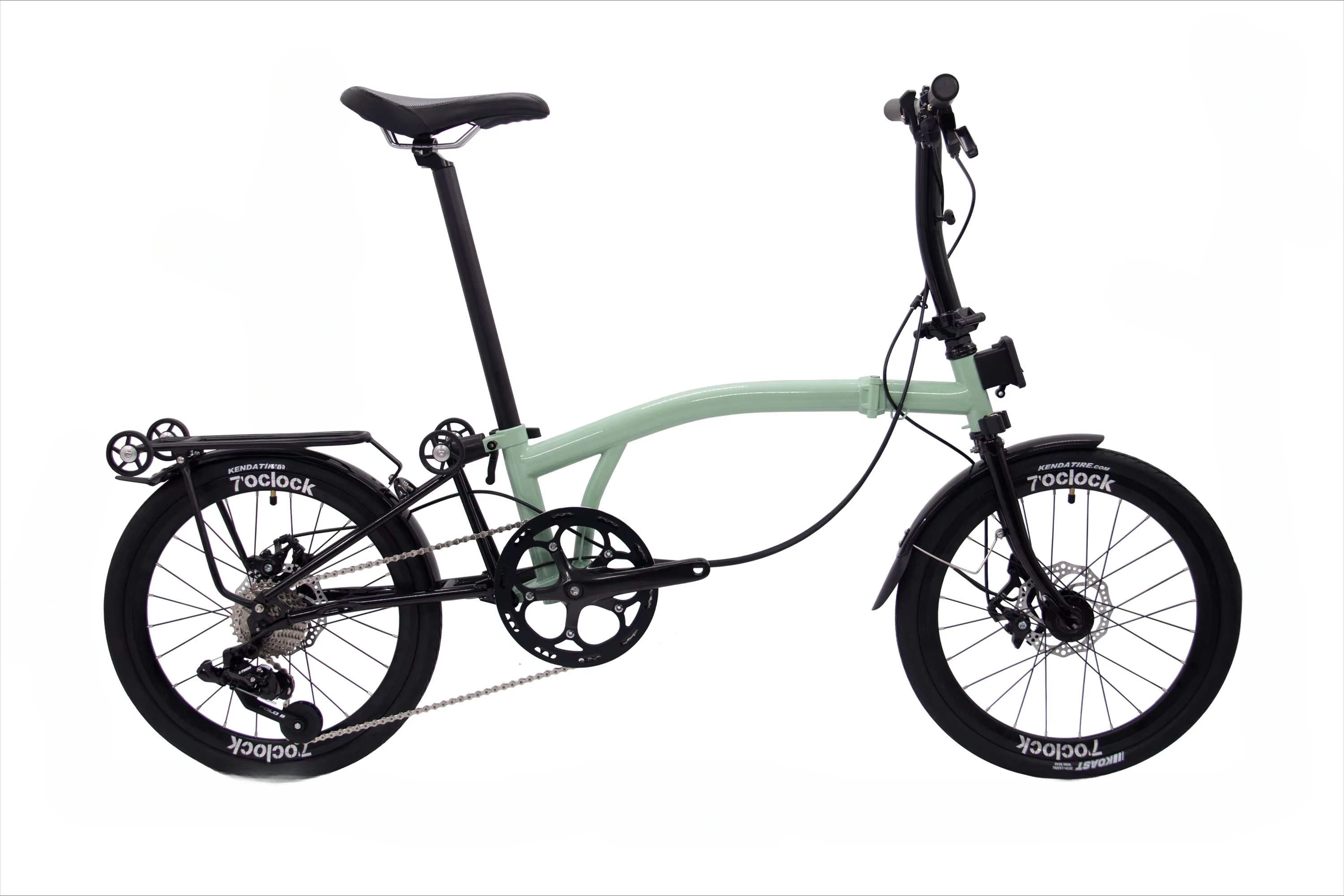 Suitable for folding bicycles, 20-inch 9-speed disc brakes, foldable high-quality molybdenum steel frame T9D-20D tri-fold bicycl