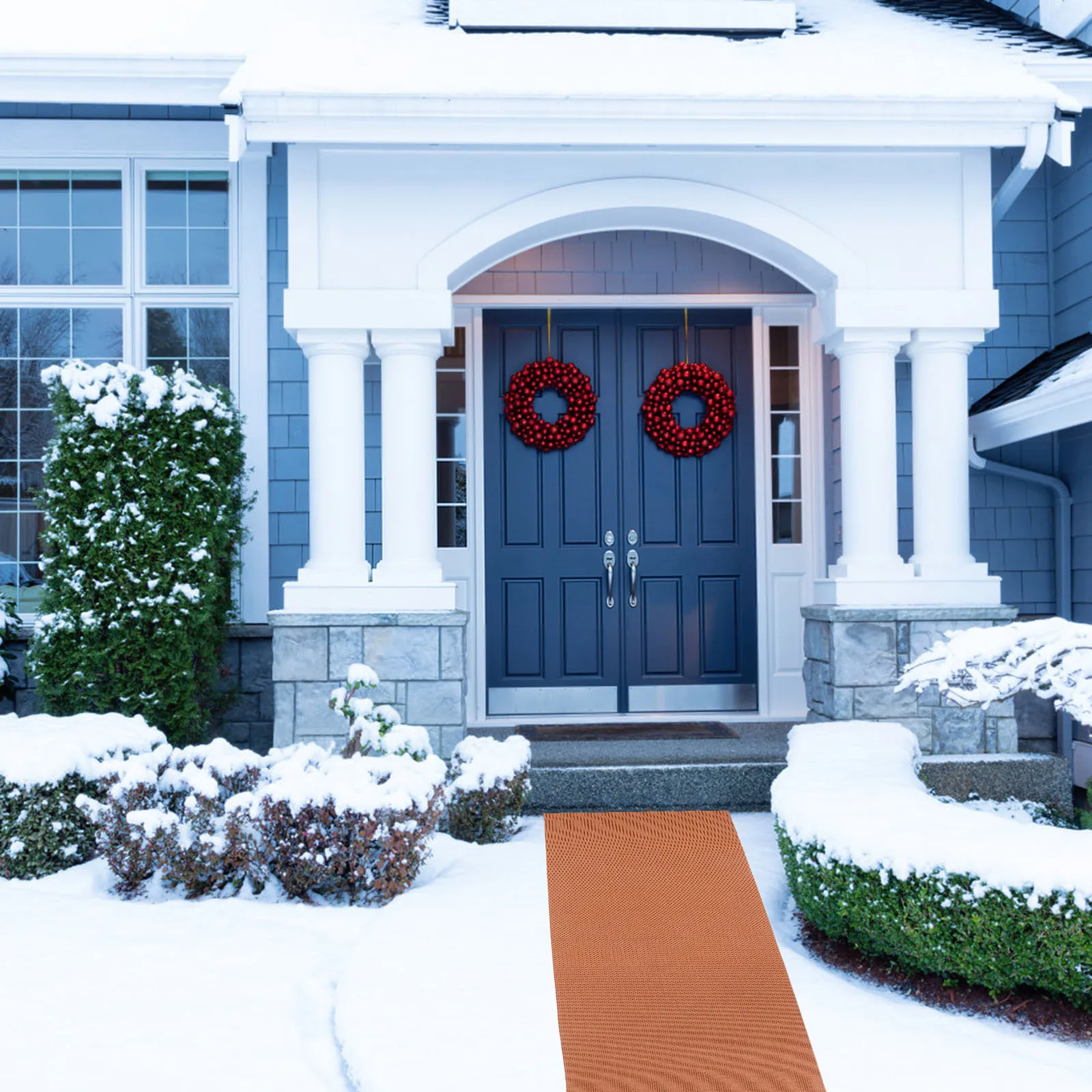 

Heavy-Duty Outdoor Felt Non-Slip Rug Pad Walkways Steps Stairs Winter Ice Snow Protection Snow Slider Mat Stair Rugs