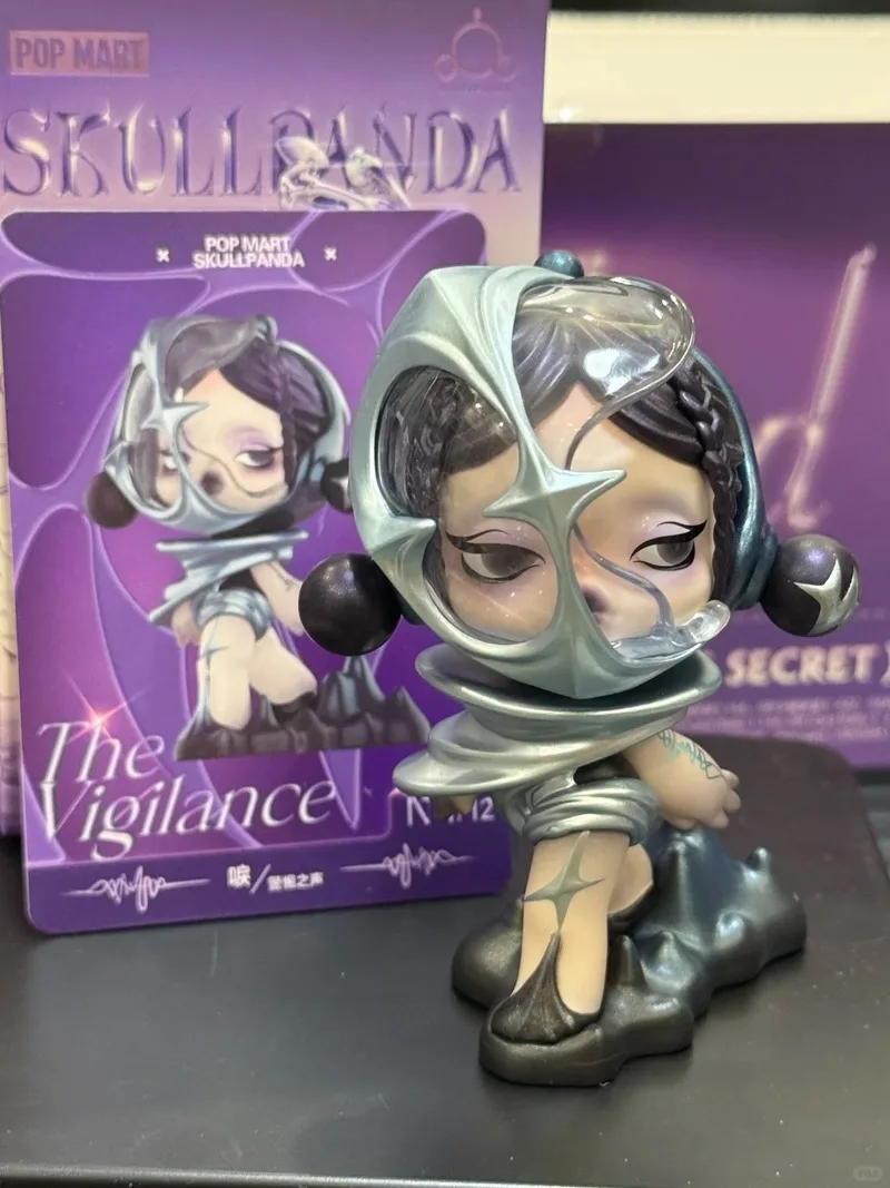 حقيقية البوب مارت Skullpanda سلسلة الصوت صندوق أعمى التوازن انفصال قناع العاطفة لعبة مع قاعدة مغناطيسية