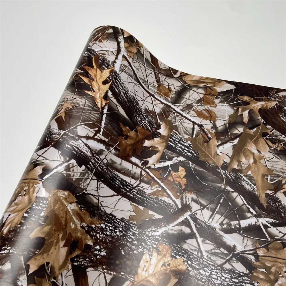 Woodland Vinyl für Fahrzeug, Motorrad, ATV, Tarnung, Karosseriefolie, getrockneter Baum, Aufkleberfolie