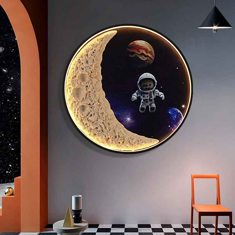 ULANI Modern Picture Wall Light outer space LED Mural Lamp 1 meter diameter Living Room Bedroom Children\'s room Decor Painting