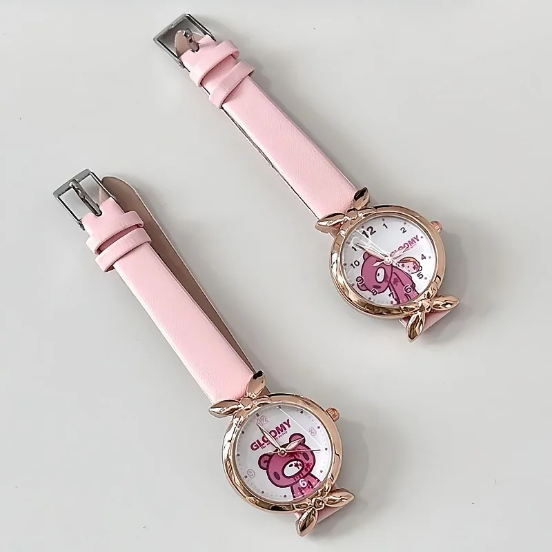 Neue Gloomy Bear Uhr mit hohem Farbwert, Cartoon-Animationsdruck, rund, mädchenhaft, exquisit, süß, niedlich, wasserdicht, Zeigeruhr – Detail 5
