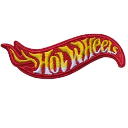 Nowy! Hot wheels nowy projekt żelazko i staje w sytuacji sam na sam lub szyć i staje w sytuacji sam na sam wyszywana aplikacja łatka ≈ 10*3.5cm haft do szycia Hippie ワッペン