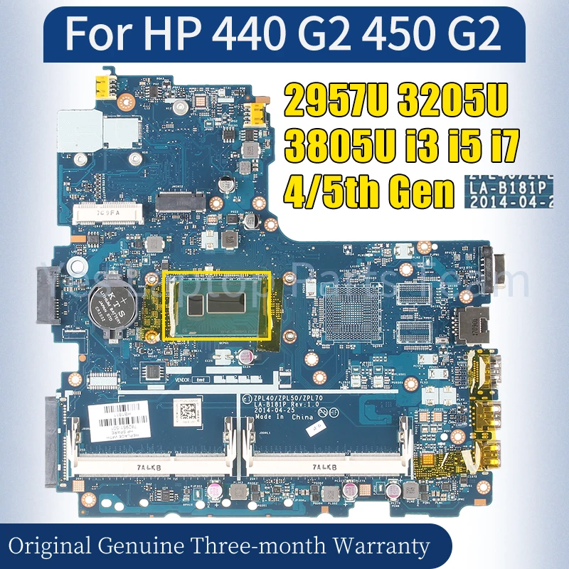 

Семейная материнская плата для ноутбука HP 440 G2 450 G2 UMA 2957U 3205U 3805U I3 I5 4/5-го поколения 100% протестированная материнская плата для ноутбука