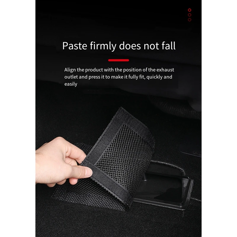 2 Pcs Air Outlet Protective Cover Under Seat Air Outlet Anti-Blocking Filter Dust Cover For Tesla Model Y