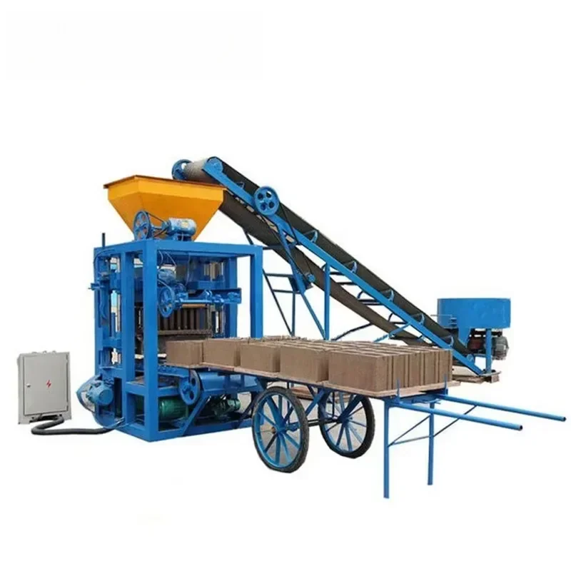 

QT4-26 Semi Automatic Hollow Cement Concrete Block Moulding Making Machine Paver Brick Making Machinery