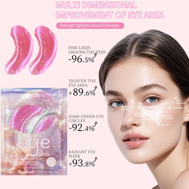 Masques contour des yeux au collagène (10/20/30 pièces), raffermissent la peau, atténuent les cernes, éclaircissent et hydratent le contour des yeux._voghion.com