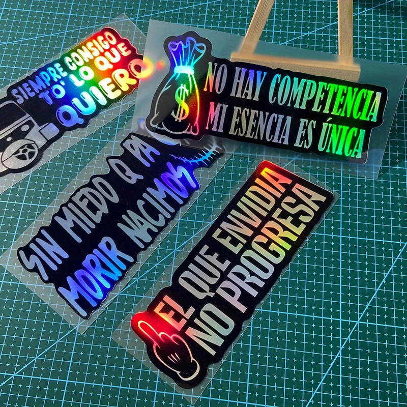 Pegatinas Creativas Impermeables para Motocicleta, Adhesivos de Vinilo para Tanque de Combustible, Carenado, Scooter, Laptop, con Frases Inspiradoras