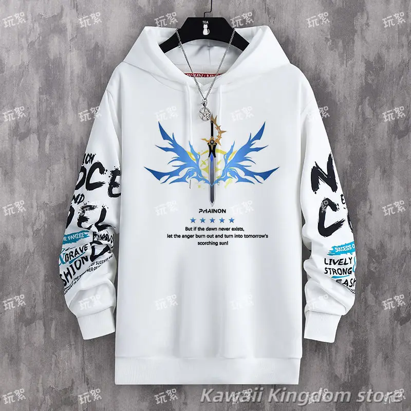 هونكاي: ستار ريل طوال الليل Mydei Phainon Castorice أنيمي لعبة تأثيري للجنسين هود هوديي طويلة الأكمام بلايز الرجال امرأة البلوزات