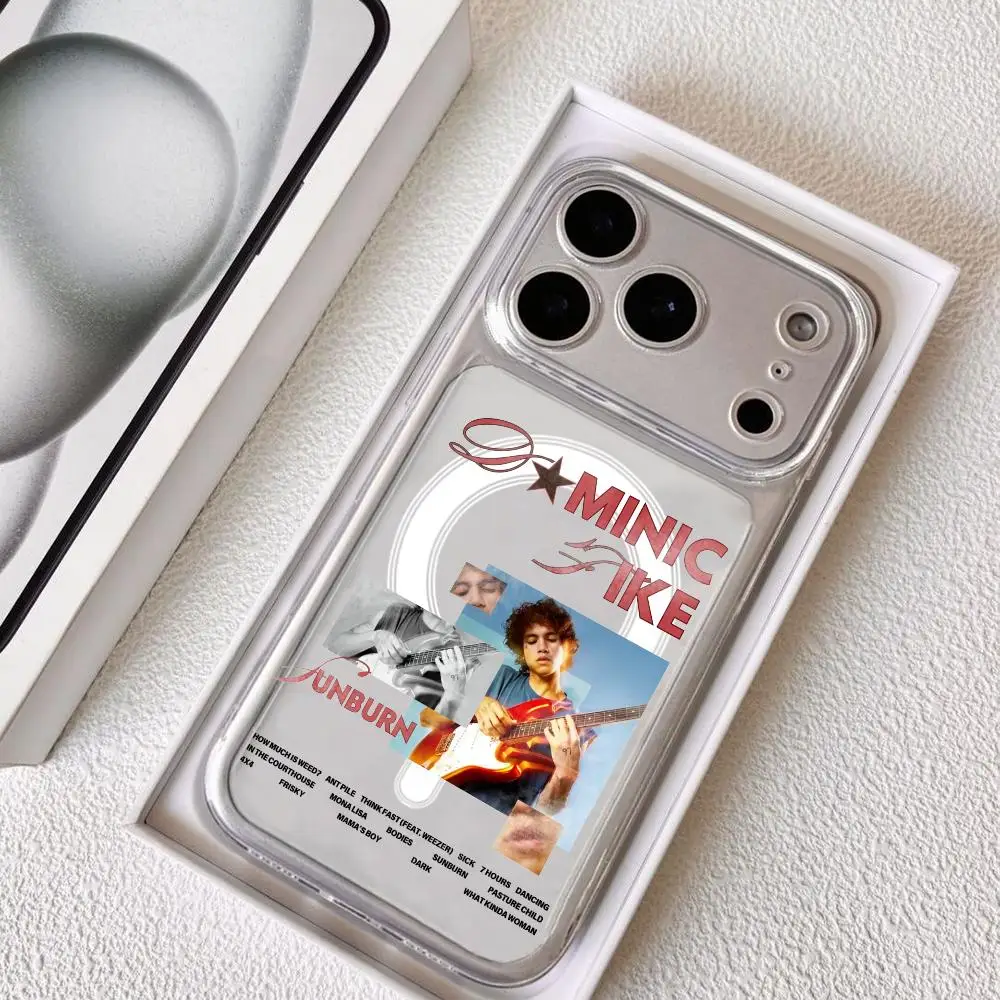 Funda para Teléfono Singer D-Dominic Fike para iPhone 17 16 15 14 13 12 11 Pro Max Plus, Transparente, Magnética, Resistente a Golpes y Arañazos