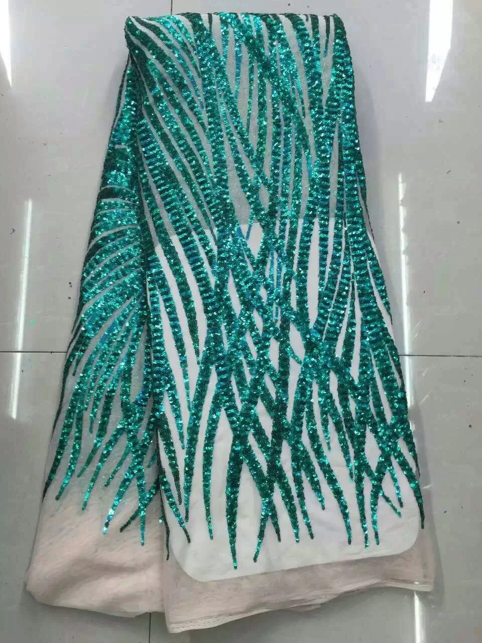 

White African Lace Fabric 2021 Embroidered Nigerian Laces Fabric Bridal High Quality French Tulle Lace Fabric for Women JL916