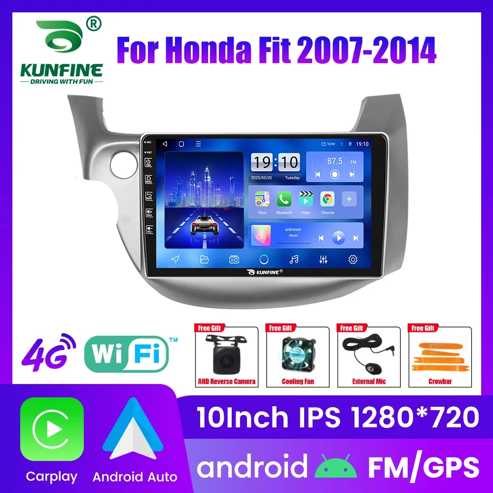 راديو سيارة أندرويد 10.33 بوصة لهوندا فيت 2007-2014 نظام تحديد المواقع والملاحة مشغل فيديو الوسائط المتعددة Carplay أندرويد السيارات ستيريو السيارة BT FM