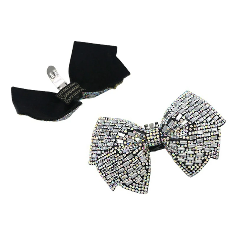 

2 Pcs Crystal Rhinestones Wedding Party Prom Bow Shoe Clips Buckles Decorations 3XUA