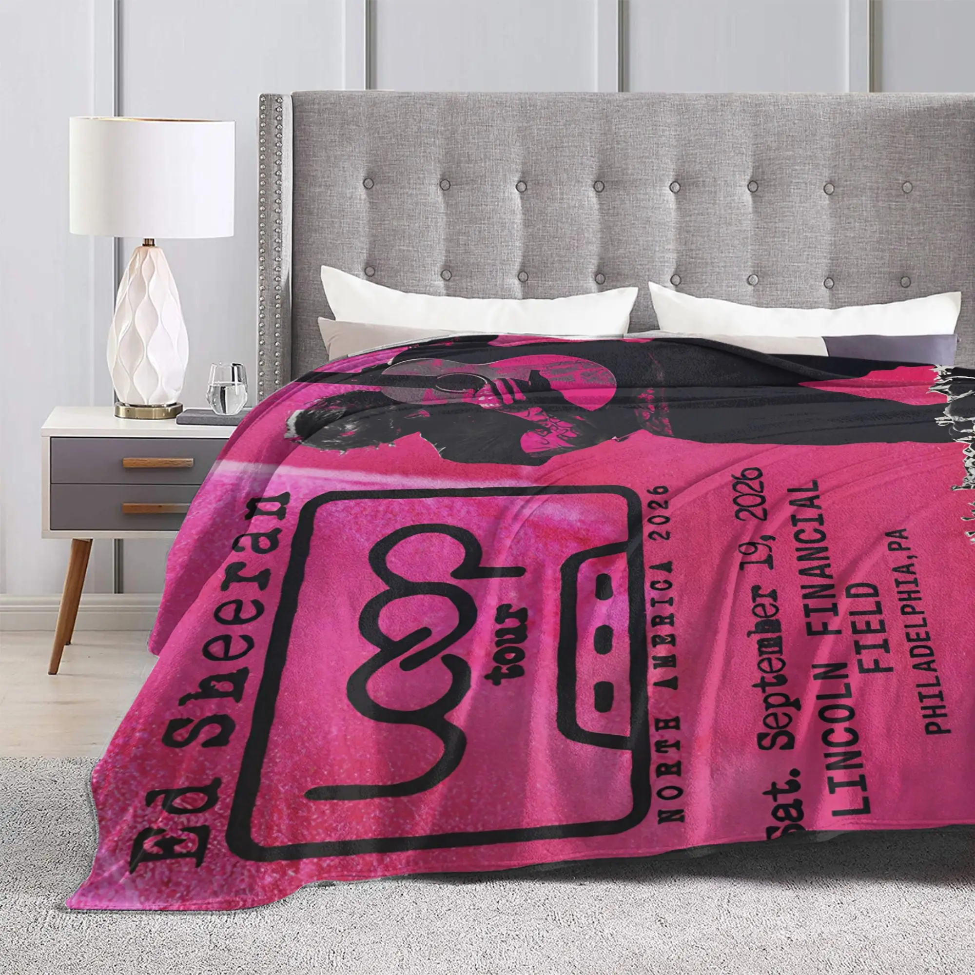 إد شيران حلقة جولة 2026 البطانيات سوبر لينة الفانيلا الاسترخاء الحاضر رمي البطانيات لحاف