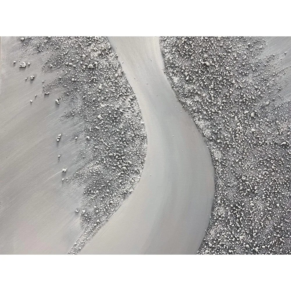 لوحة زيتية تجريدية مقاس 24 × 48 بوصة على الخشب، عمل فني ثلاثي الأبعاد مؤطر لتزيين الجدران