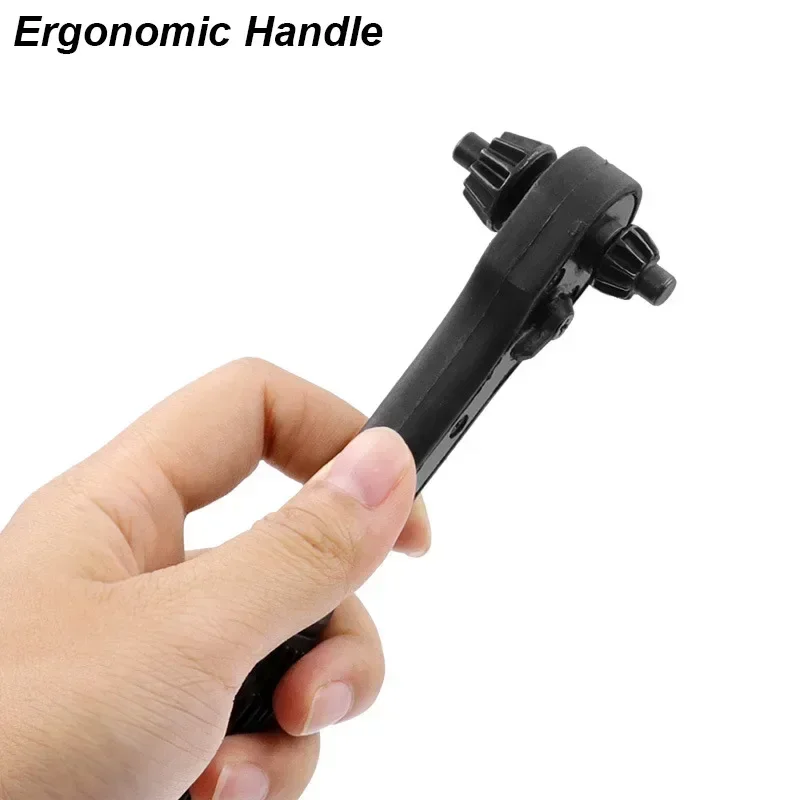 2 in 1 Double Head Ratchet Wrench Rust Resistant Anti Slip Drill Chuck Combination Key for Tightening Loosening Tool Accessories