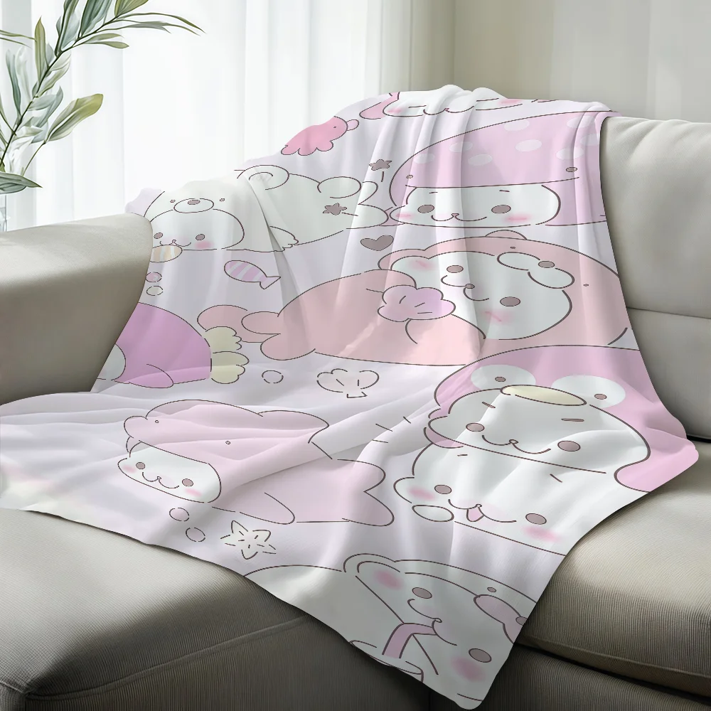 Cute Cartoon M-Mamegoma Blanket Suitable For Sofas Beds Offices Cars Outdoor Travel An Ideal Gift For Friends Family