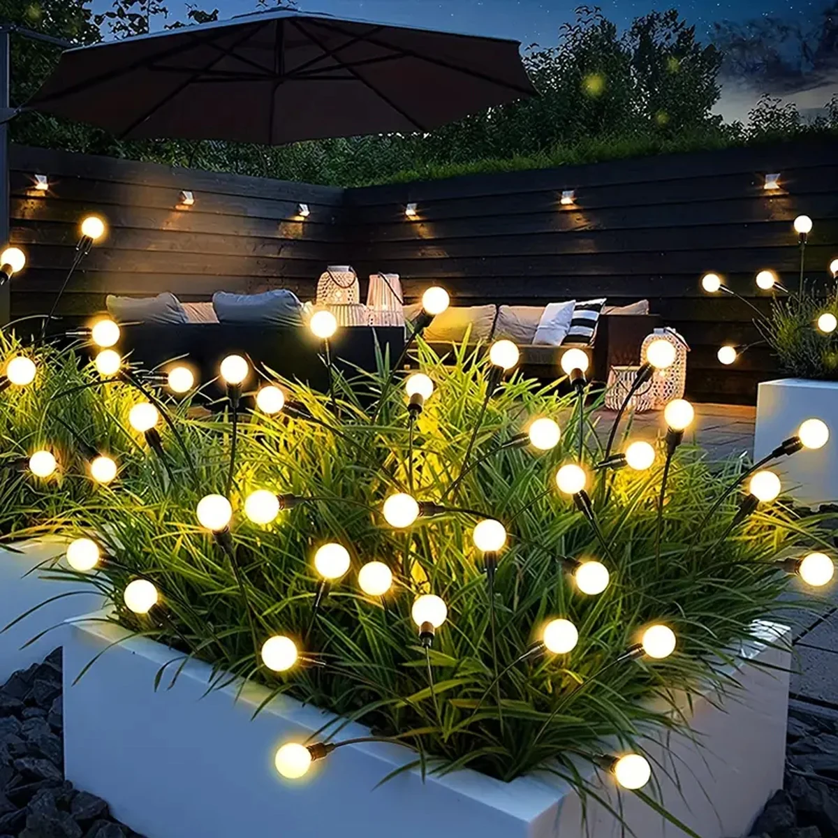 

Светодиодный солнечный светлячок, уличные водонепроницаемые садовые фонари, солнечный свет для газона, дорожка для двора, патио, украшение для газона