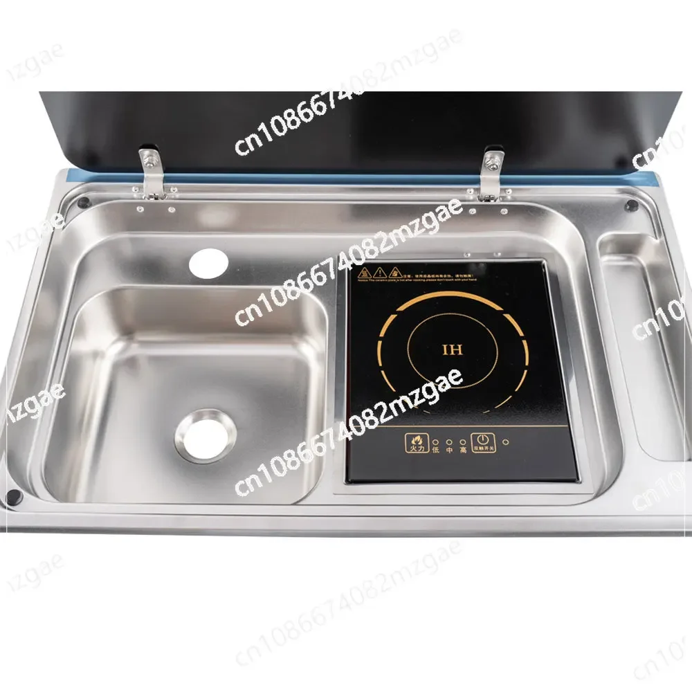 304 Stainless Steel RV Sink and Induction Cooktop Stove Combination for RV Caravan Boat Part Marine Yacht