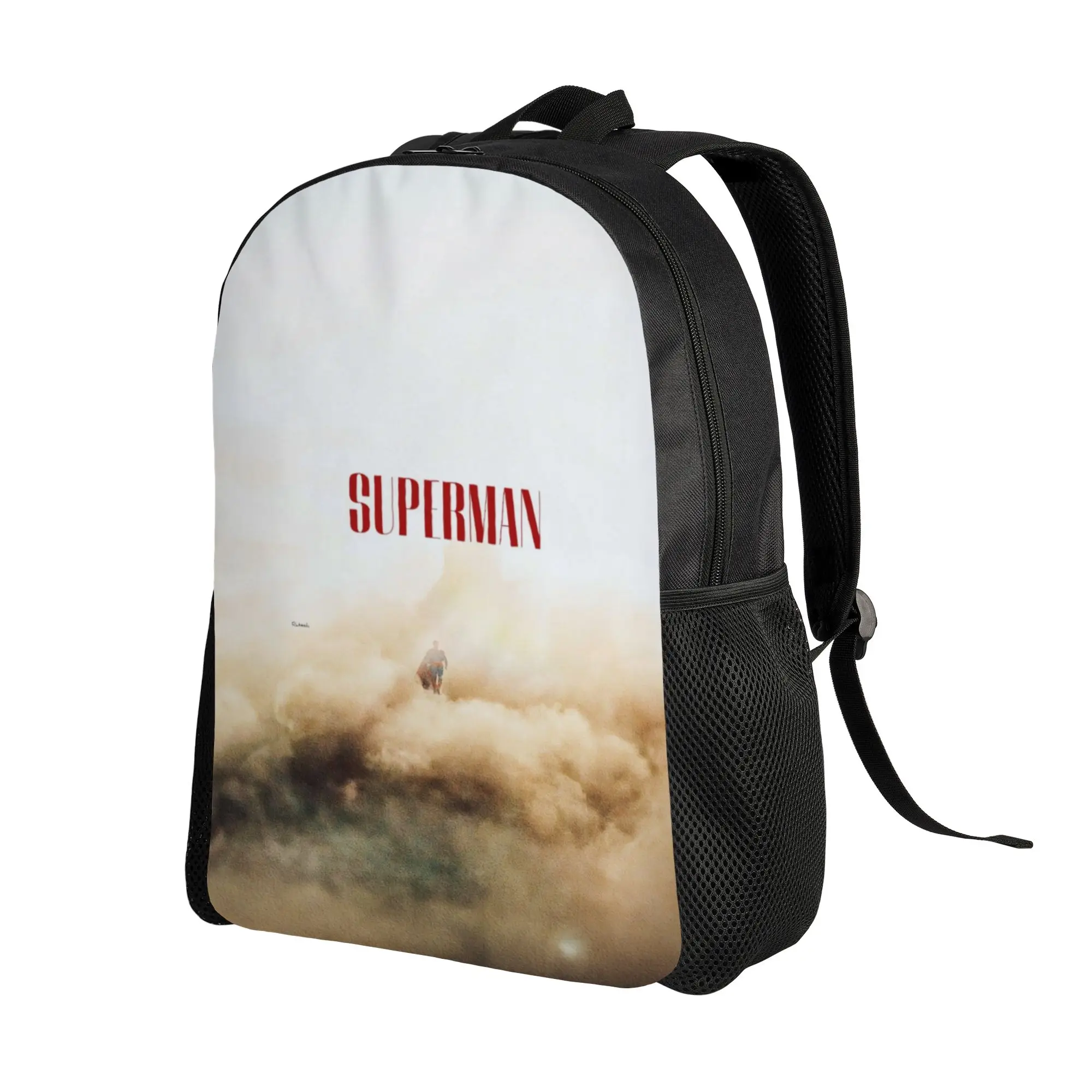 Back to school season Minimal Movie Style Superman Poster Backpack  Office Workers Super Quality Backpack